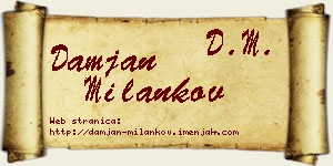 Damjan Milankov vizit kartica